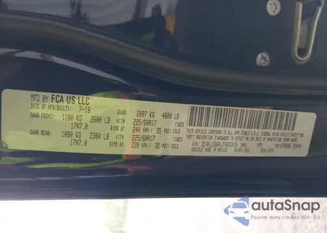 2018 Jeep Compass Latitude 4X4 z USA, uszkodzony, nr VIN 3C4NJDBB4JT457018